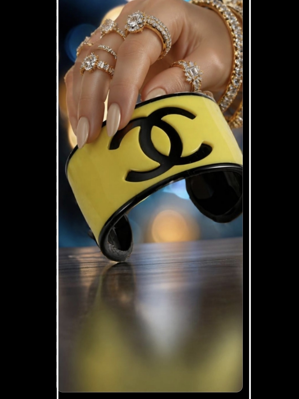 💥💛Yellow & Black Cuff Bracelet